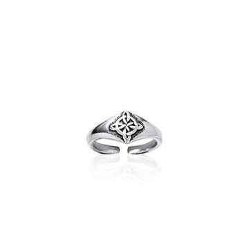 Celtic Four Point Quaternary Knot Silver Toe Ring TR3791 - Jewelry